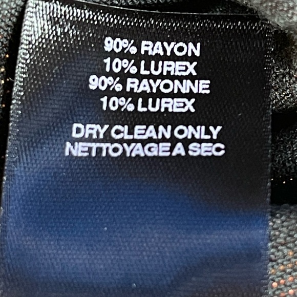 Amadi Anthropologie Black and Bronze Metallic Ruffle Dress size M NWT Party - Picture 8 of 9